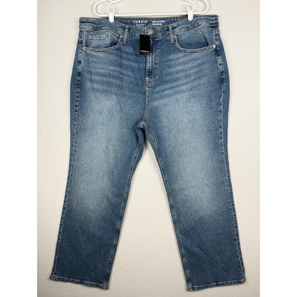 NEW Torid High Rise Straight Jeans Womens 18S Blue Sonoran Classic Denim